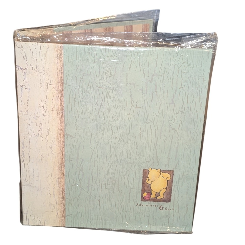 Disney Winnie the Pooh Adventures & Such 3 Ring Binder Light Blue Rustic NEW